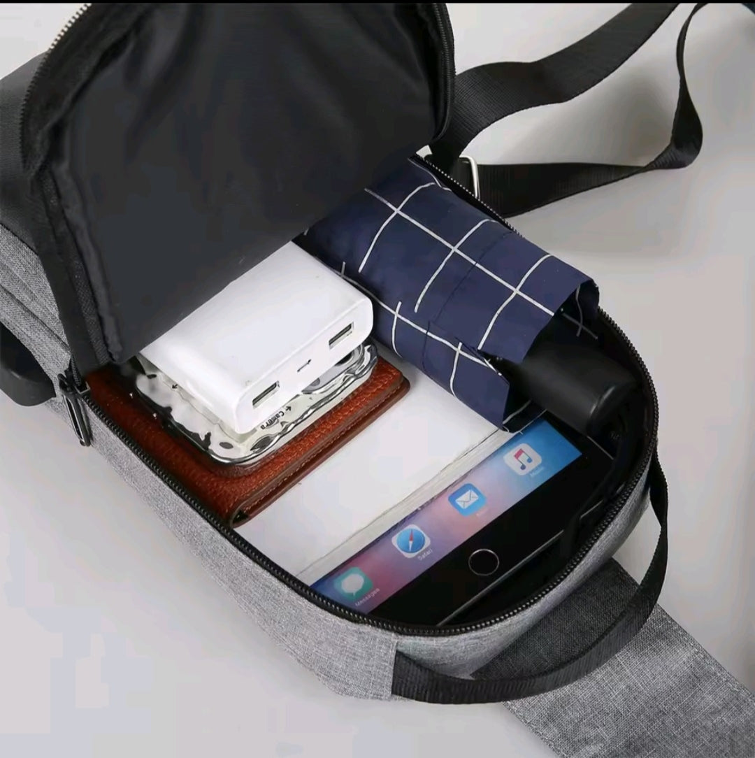 Multifunctional Anti-Theft Sling Bag | Waterproof Crossbody Travel Chest Bag with USB Charging Port