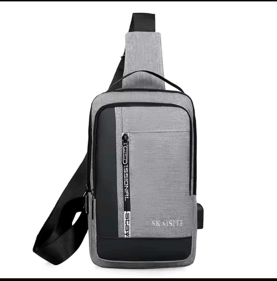 Multifunctional Anti-Theft Sling Bag | Waterproof Crossbody Travel Chest Bag with USB Charging Port