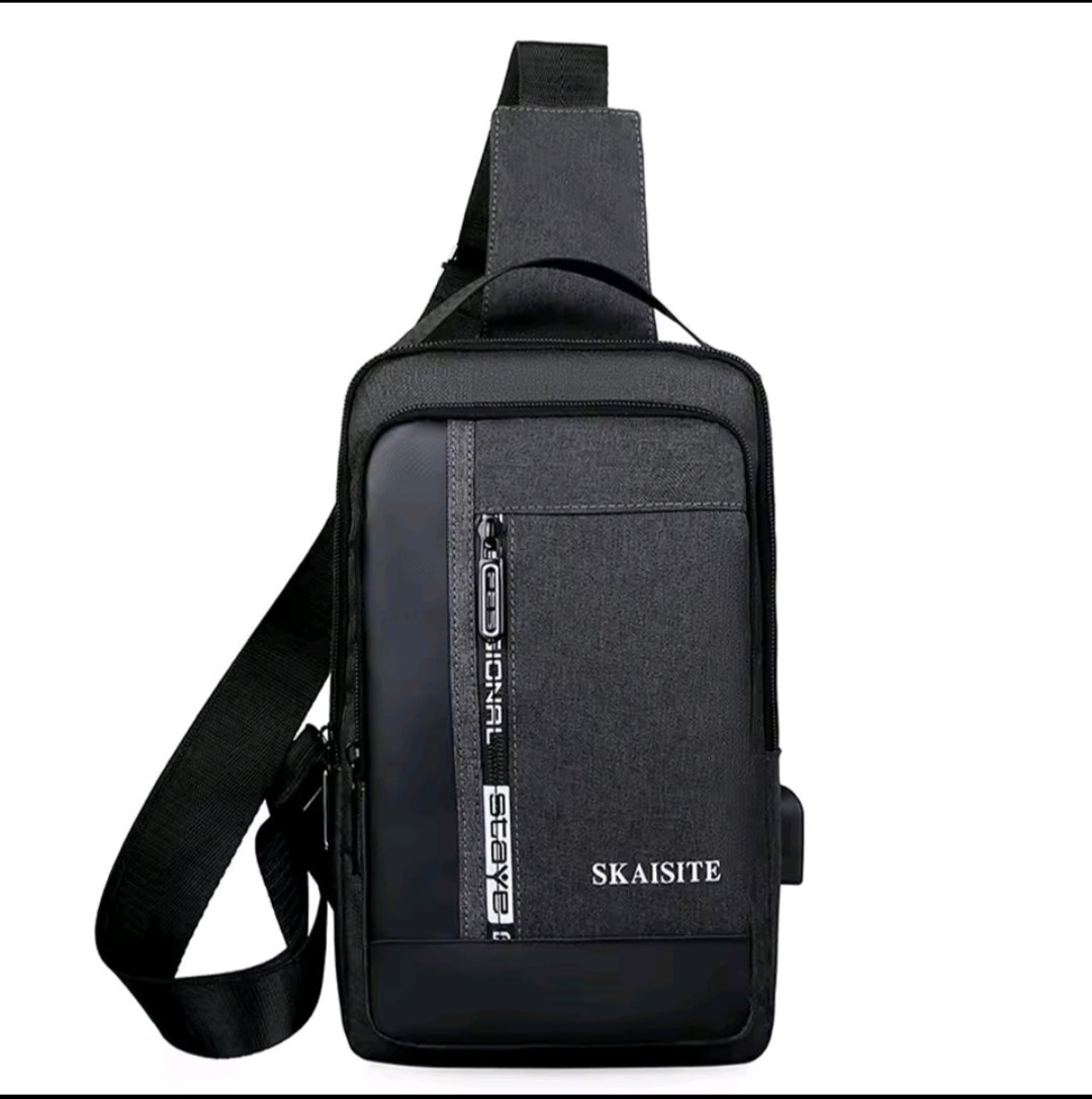 Multifunctional Anti-Theft Sling Bag | Waterproof Crossbody Travel Chest Bag with USB Charging Port