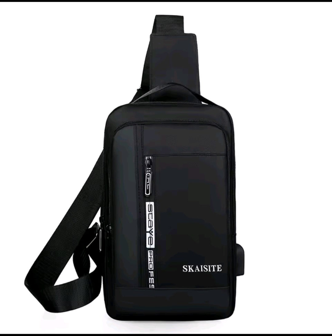 Multifunctional Anti-Theft Sling Bag | Waterproof Crossbody Travel Chest Bag with USB Charging Port