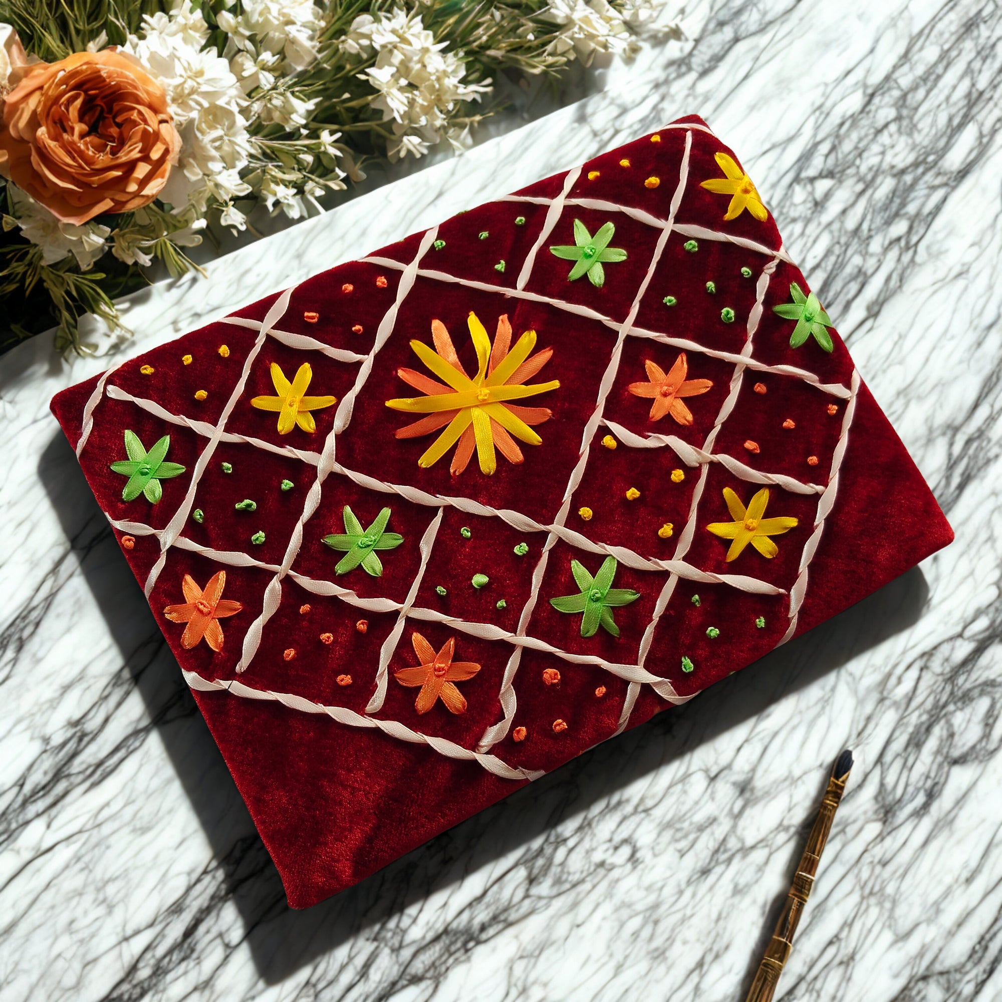Beautiful Embroidered Holy Qur’an Cover (Ghilaf)